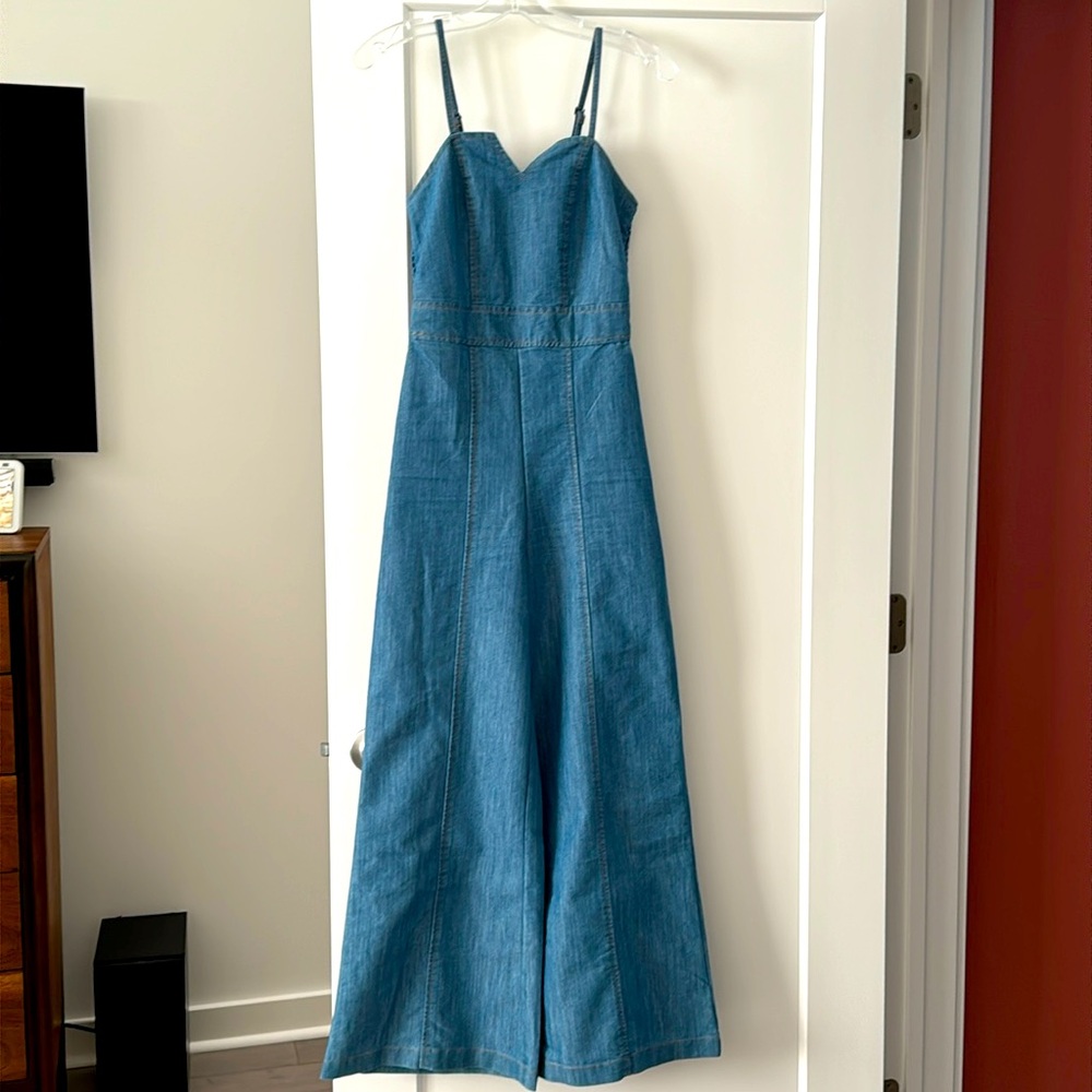 Wide leg denim jumpsuit - XS - Jessica Simpson